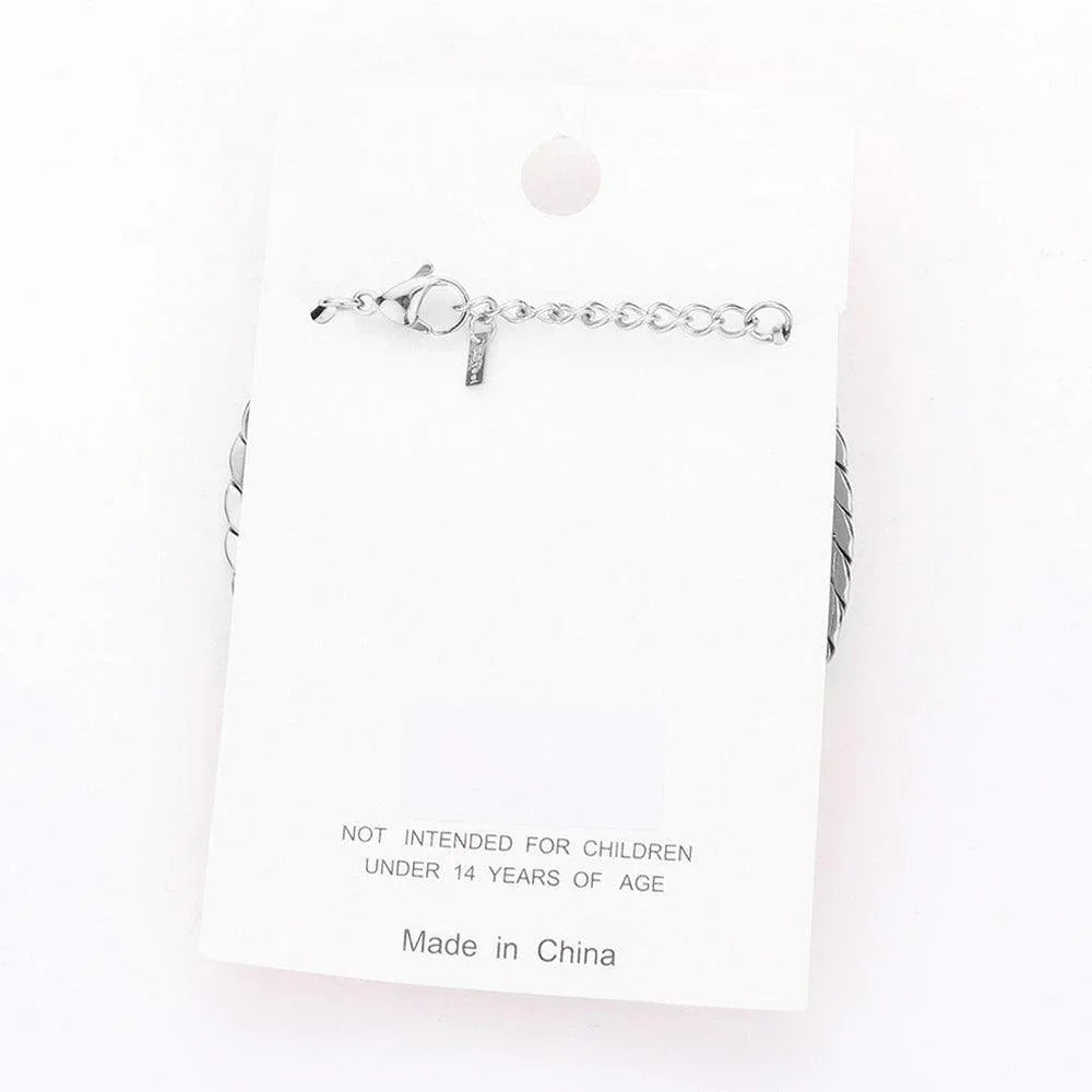Stainless Steel Metal Chain Bracelet - Jewelry Store by Erik Rayo