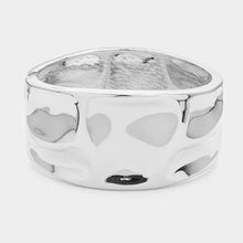 Load image into Gallery viewer, Hammered Metal Hinged Bangle Bracelet
