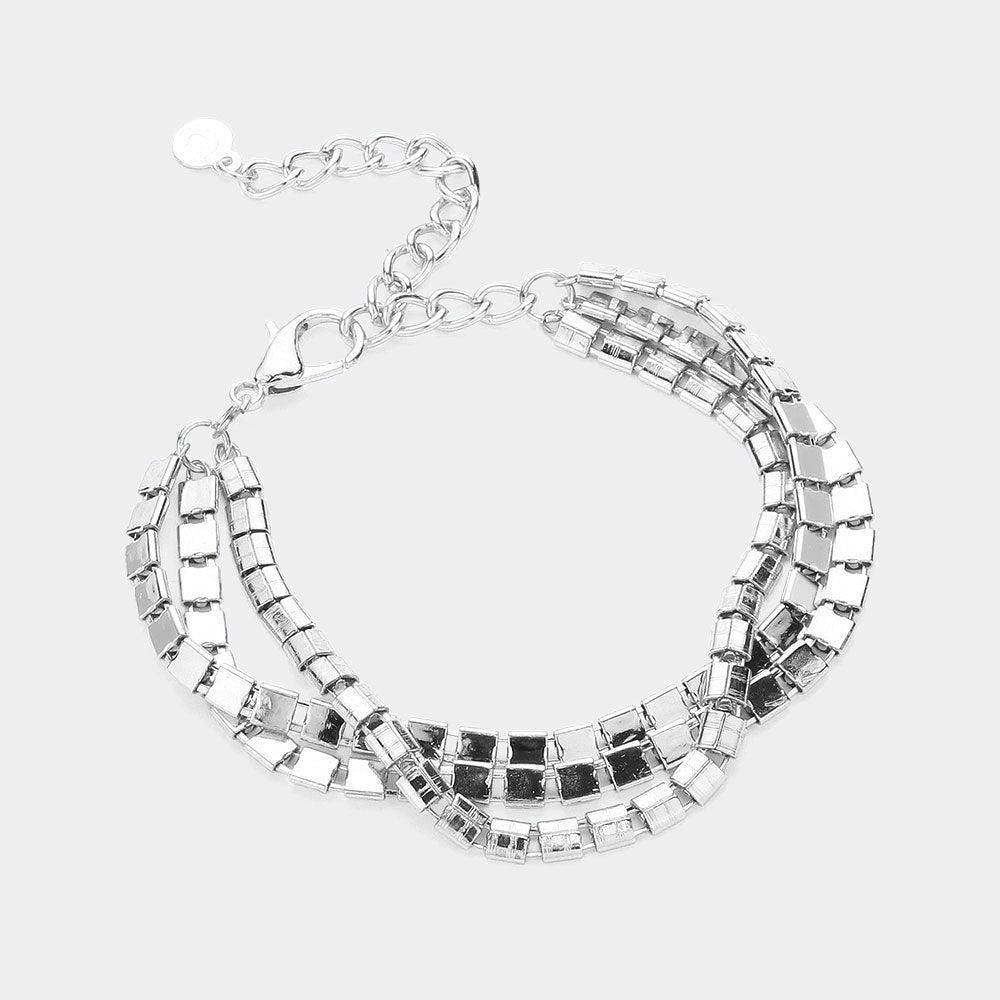 3-Row Metal Chain Bracelet - Jewelry Store by Erik Rayo