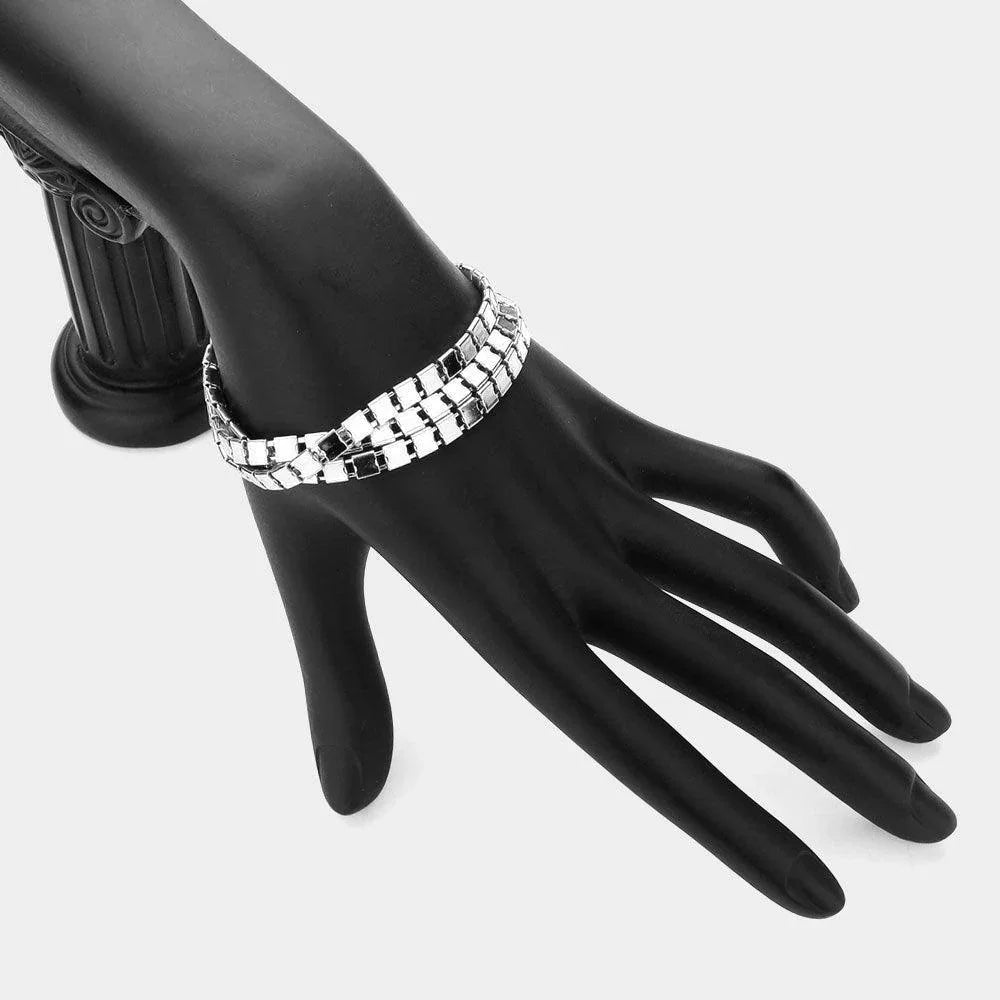 3-Row Metal Chain Bracelet - Jewelry Store by Erik Rayo