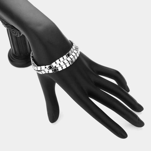 3-Row Metal Chain Bracelet - Jewelry Store by Erik Rayo