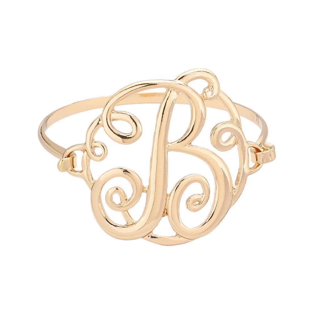 Letter B Monogram Curlicue Bracelet - Jewelry Store by Erik Rayo
