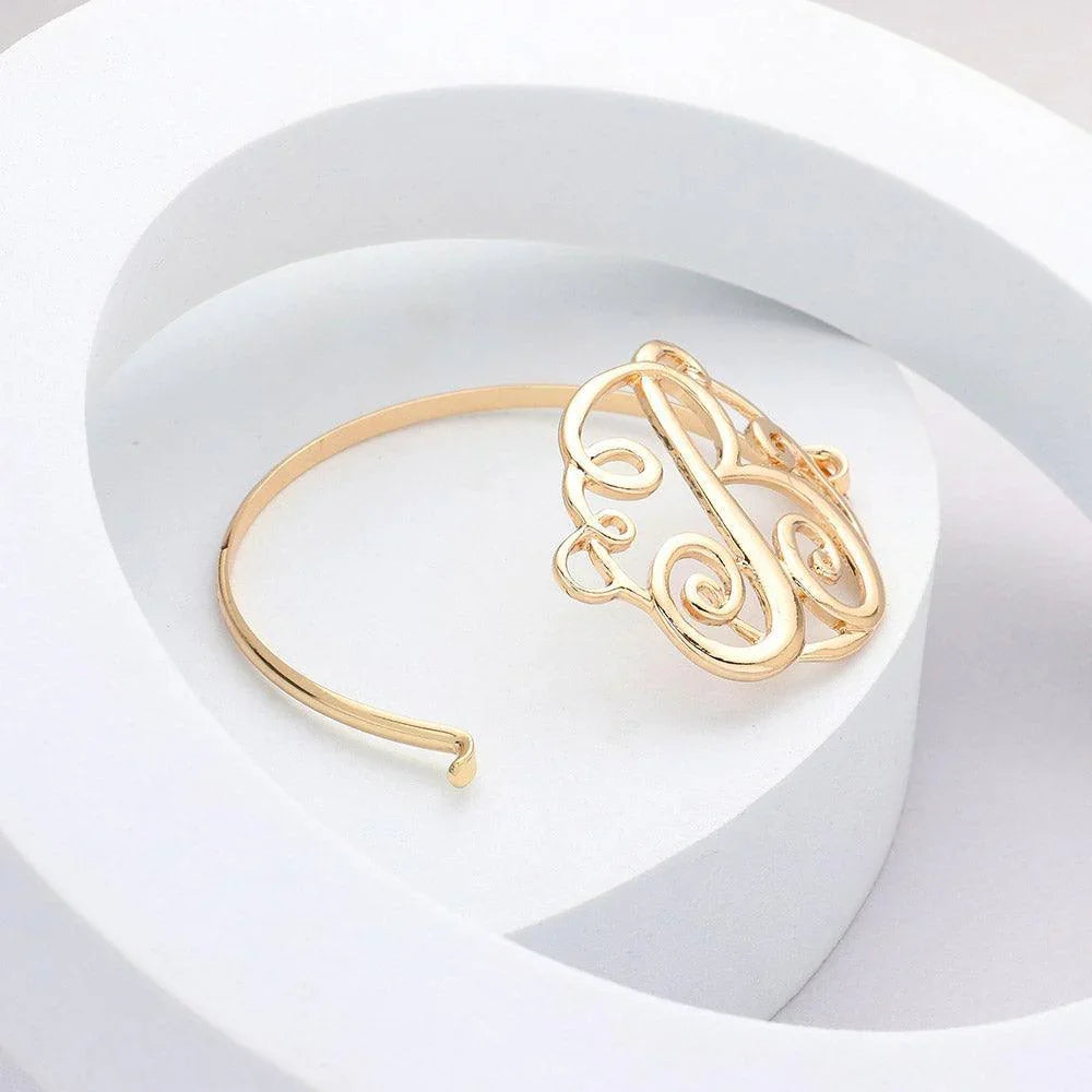 Letter B Monogram Curlicue Bracelet - Jewelry Store by Erik Rayo