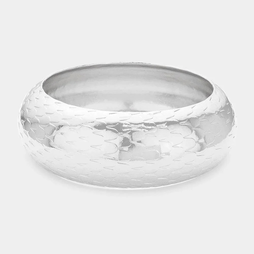 Textured Metal Bangle Bracelet - Jewelry Store by Erik Rayo