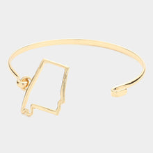 Load image into Gallery viewer, Gold Alabama Bangle Bracelet
