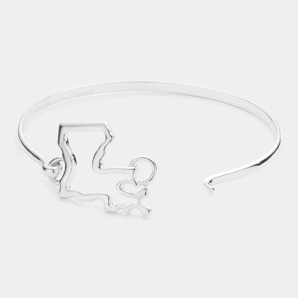 Silver Louisiana Bangle Bracelet - Jewelry Store by Erik Rayo