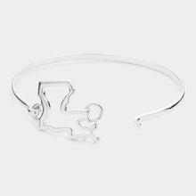 Load image into Gallery viewer, Silver Louisiana Bangle Bracelet
