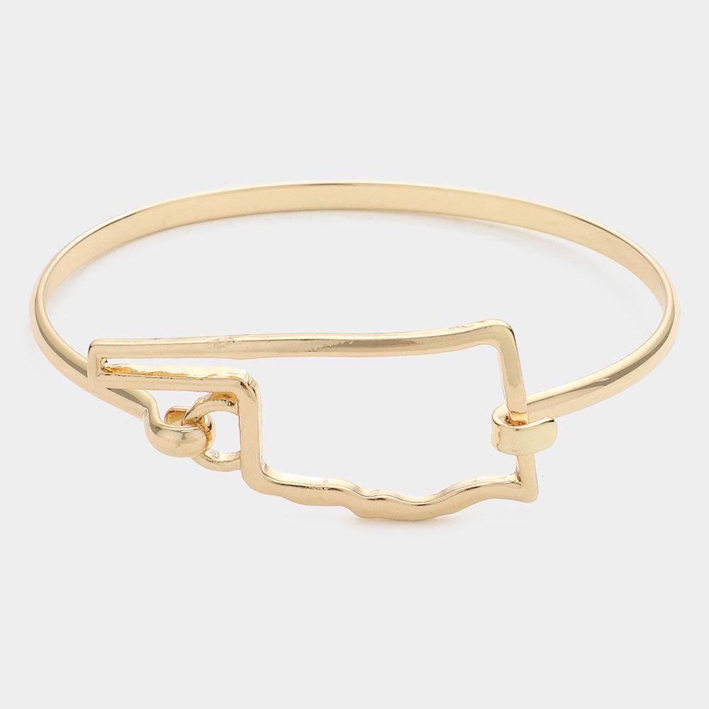 Gold Oklahoma Bangle Bracelet