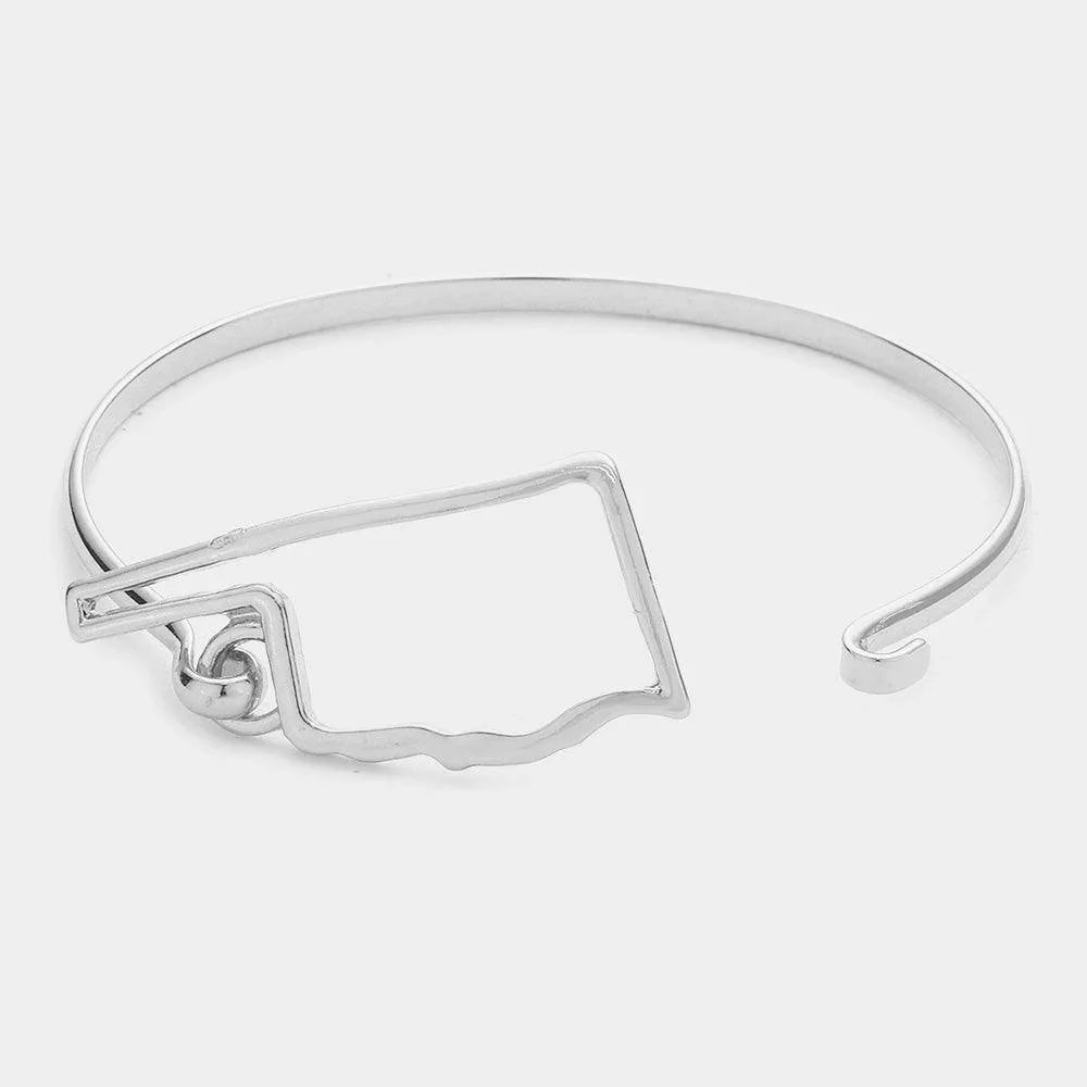 Silver Oklahoma Bangle Bracelet - Jewelry Store by Erik Rayo