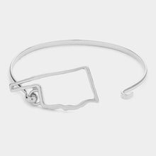 Load image into Gallery viewer, Silver Oklahoma Bangle Bracelet
