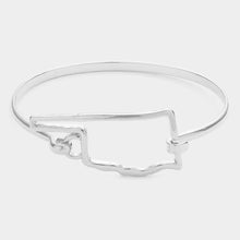 Load image into Gallery viewer, Silver Oklahoma Bangle Bracelet
