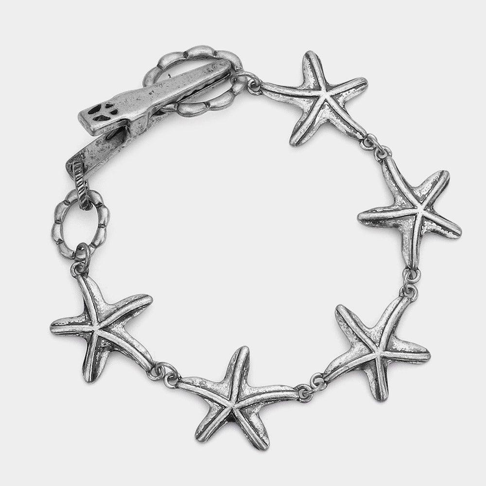 Silver Vintage Starfish Clip Bracelet - Jewelry Store by Erik Rayo