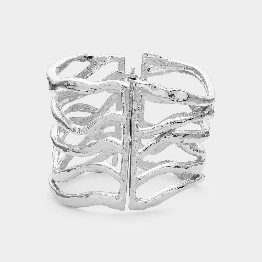 Abstract Metal Hinged Bracelet - Jewelry Store by Erik Rayo