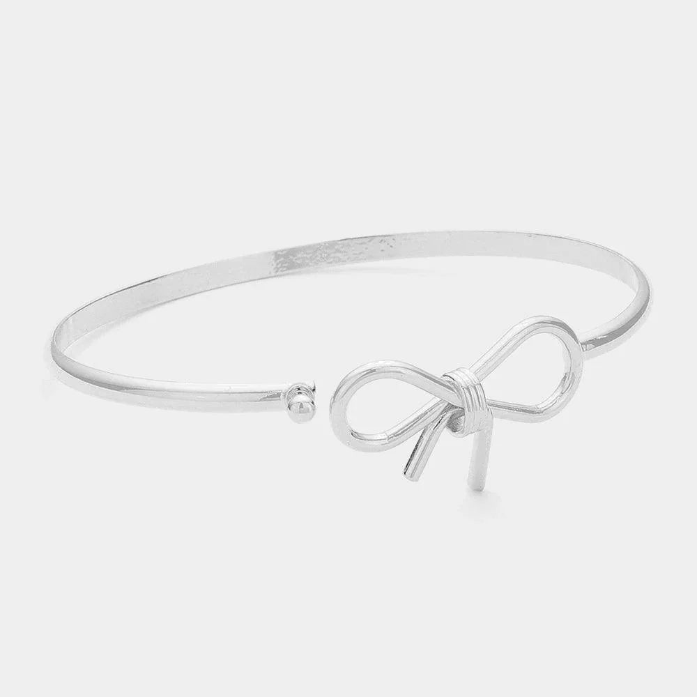 Brass Metal Bow Wire Bangle Bracelet - Jewelry Store by Erik Rayo