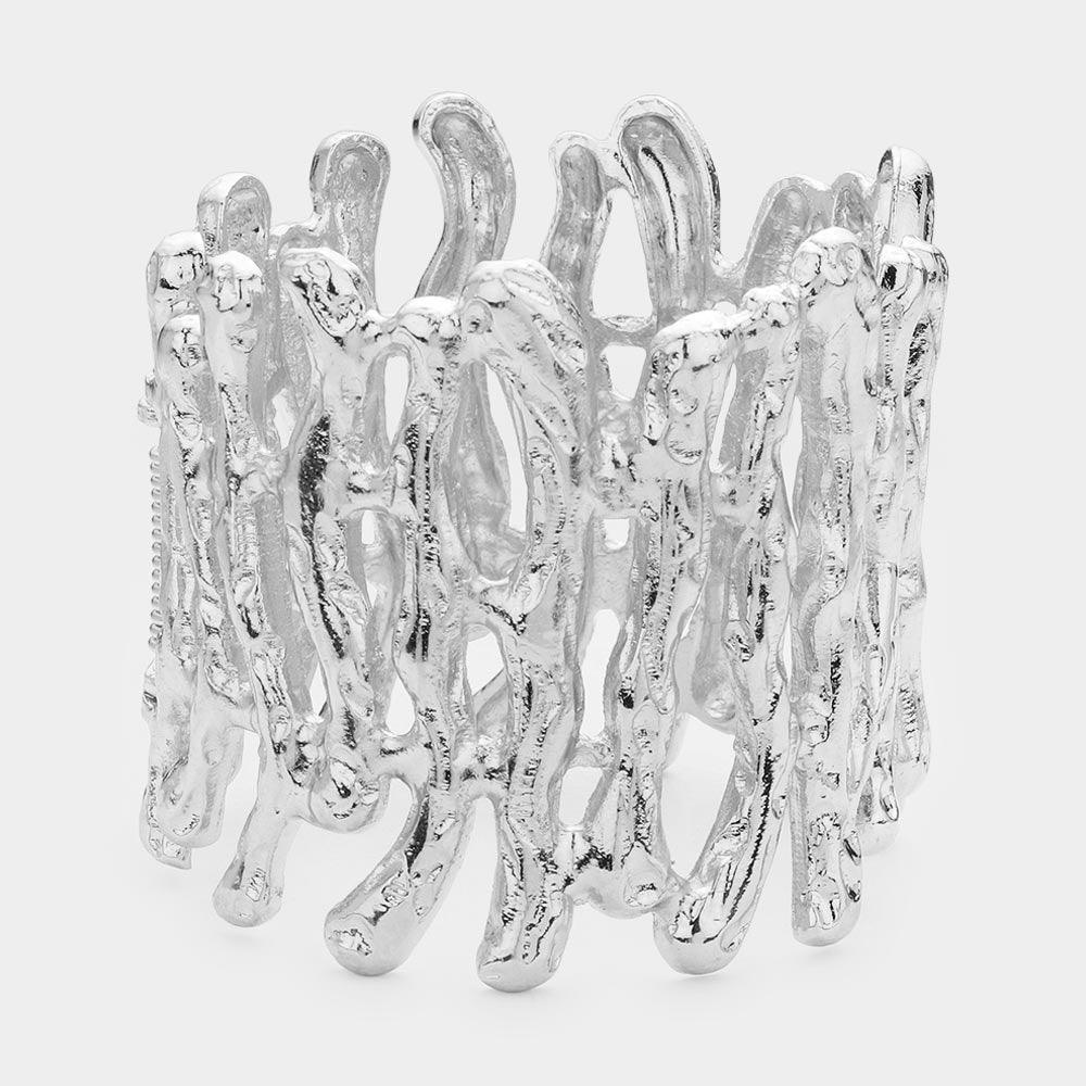 Abstract Metal Hinged Bracelet - Jewelry Store by Erik Rayo