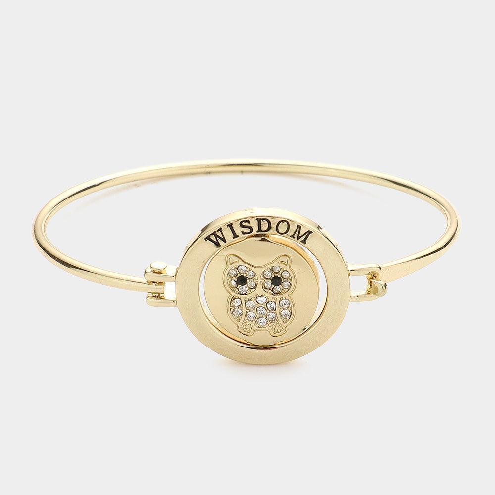 Gold Wisdom is a Gift of God Bangle Bracelet - Jewelry Store by Erik Rayo