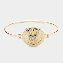 Load image into Gallery viewer, Gold Wisdom is a Gift of God Bangle Bracelet
