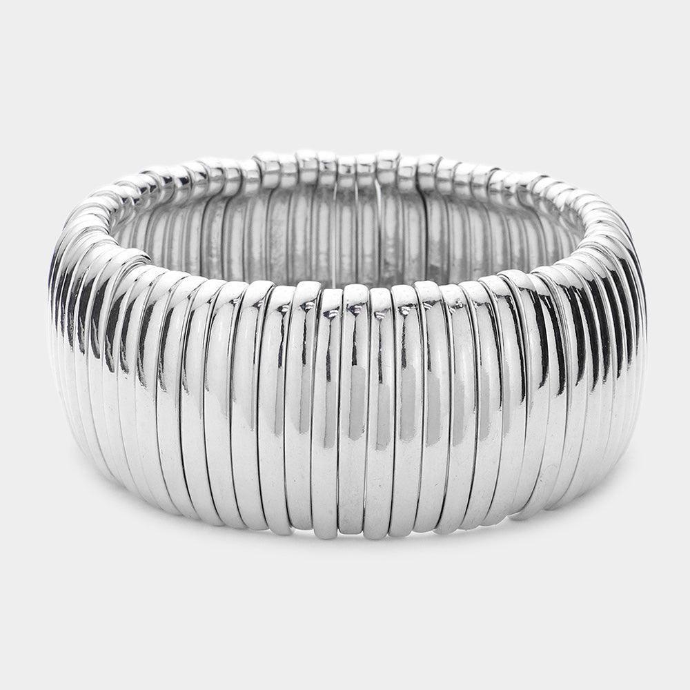Metal Bar Stretch Bracelet - Jewelry Store by Erik Rayo