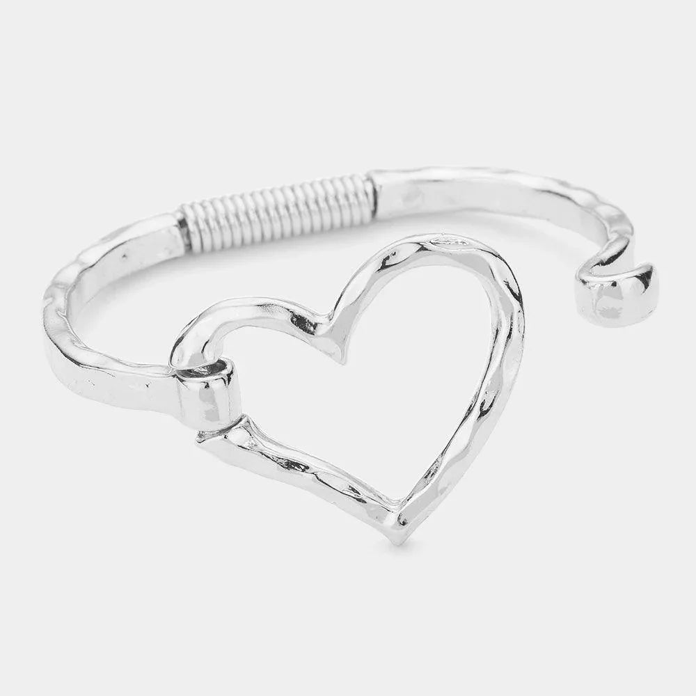 Open Metal Heart Hook Bracelet - Jewelry Store by Erik Rayo