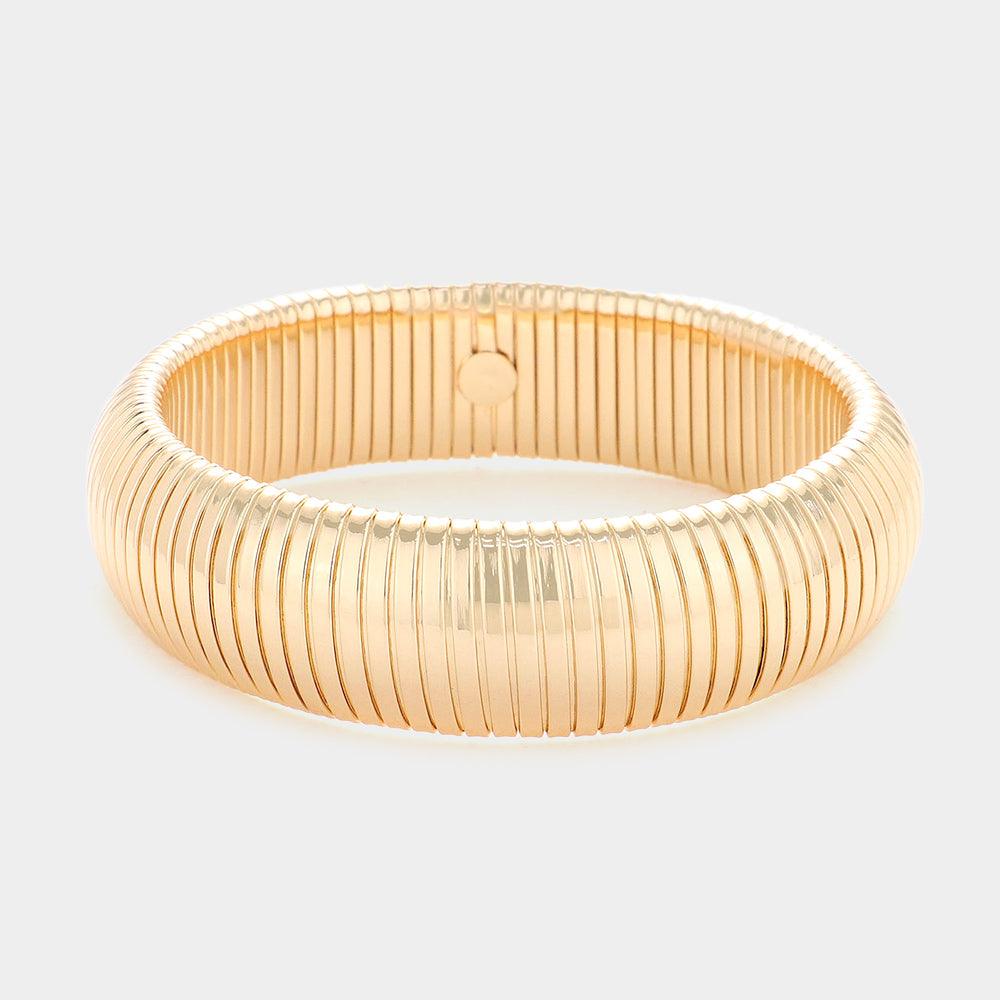 Gold Metal Bangle Bracelet