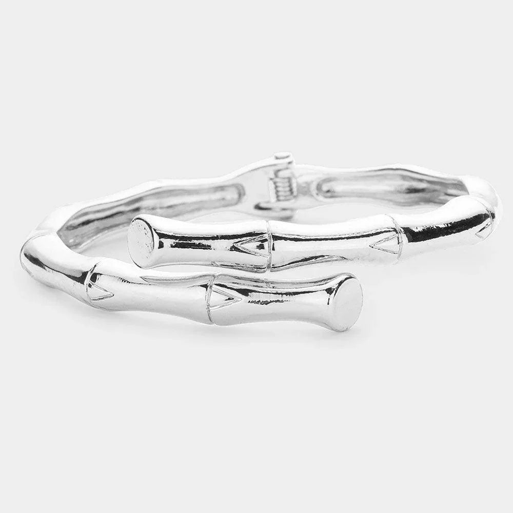 Metal Bamboo Hinged Bracelet - Jewelry Store by Erik Rayo