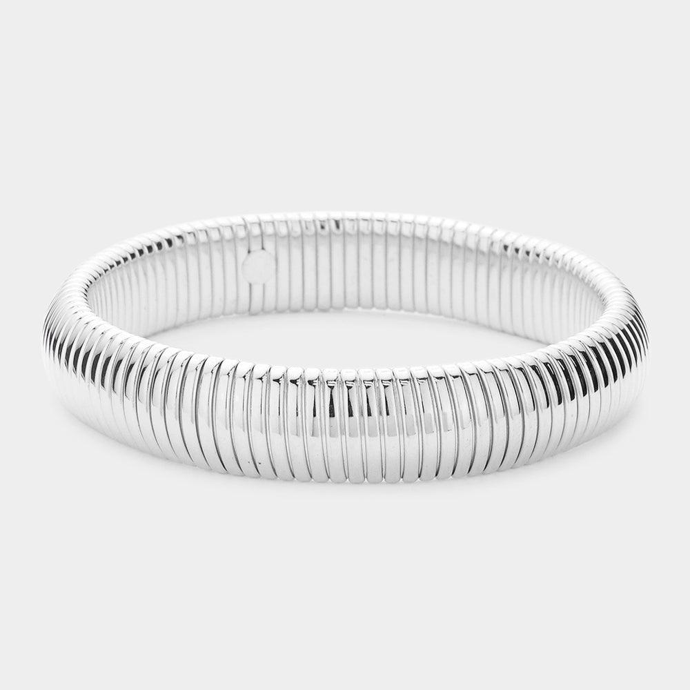 Metal Coil Bangle Bracelet