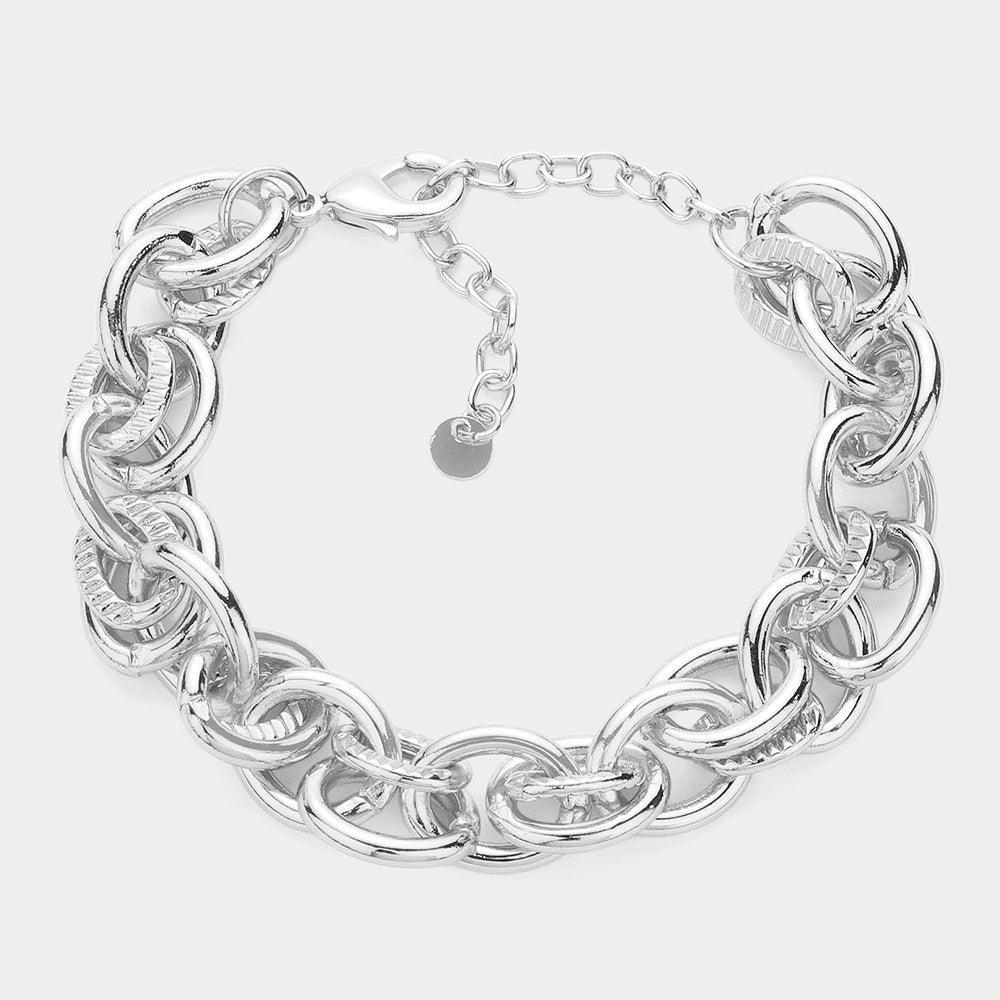 Chunky Metal Multi Chain Bracelet - Jewelry Store by Erik Rayo