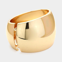 Load image into Gallery viewer, Gold Metal Hinged Bangle Bracelet
