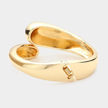 Load image into Gallery viewer, Gold Metal Hinged Bangle Bracelet
