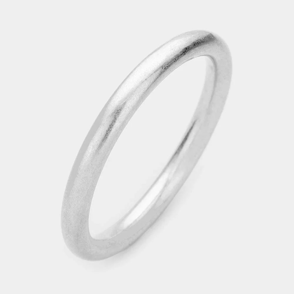 Silver Metal Bangle Bracelet - Jewelry Store by Erik Rayo
