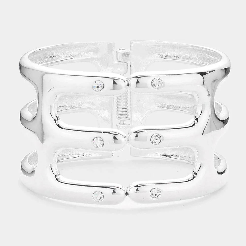 Hinged Metal Cage Bracelet