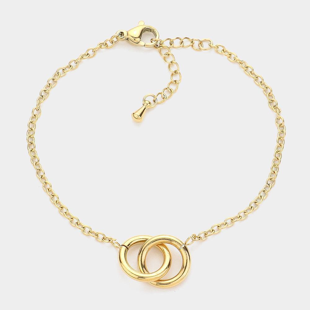 Gold Stainless Steel Infinity Chain Link Bracelet - Jewelry Store by Erik Rayo