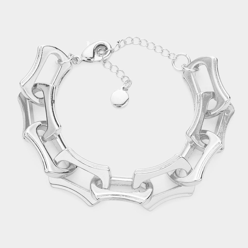 Abstract Open Metal Link Bracelet - Jewelry Store by Erik Rayo