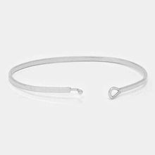 Load image into Gallery viewer, Silver Brass Thin Metal Hook Bracelet
