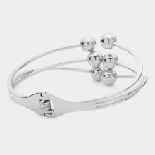 Load image into Gallery viewer, Silver Metal Bubble Stainless Steel Hinged Bracelet
