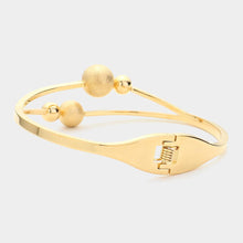 Load image into Gallery viewer, Gold Stainless Steel Metal Ball Tip Hinged Bracelet

