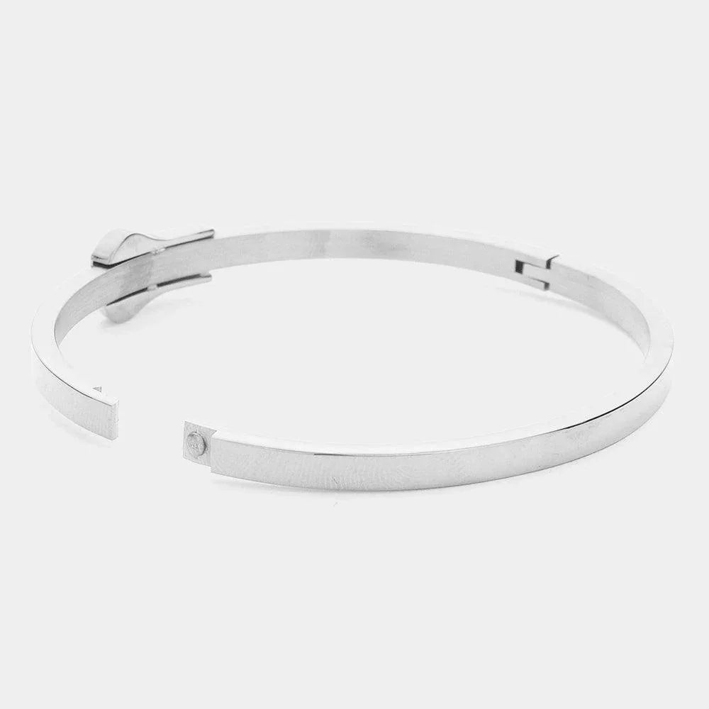Silver Stainless Steel Metal Belt Bangle Bracelet - Jewelry Store by Erik Rayo