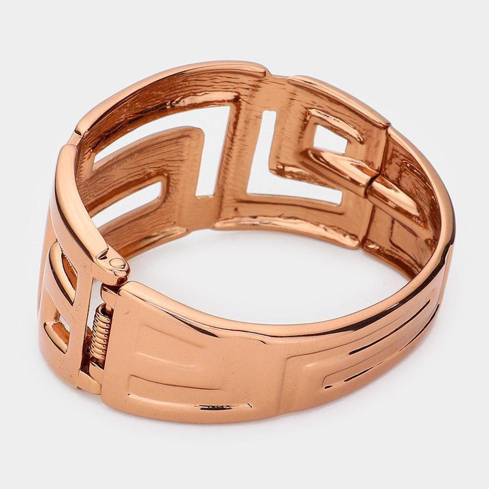 Abstract Cut Out Metal Hinged Bracelets - Jewelry Store by Erik Rayo