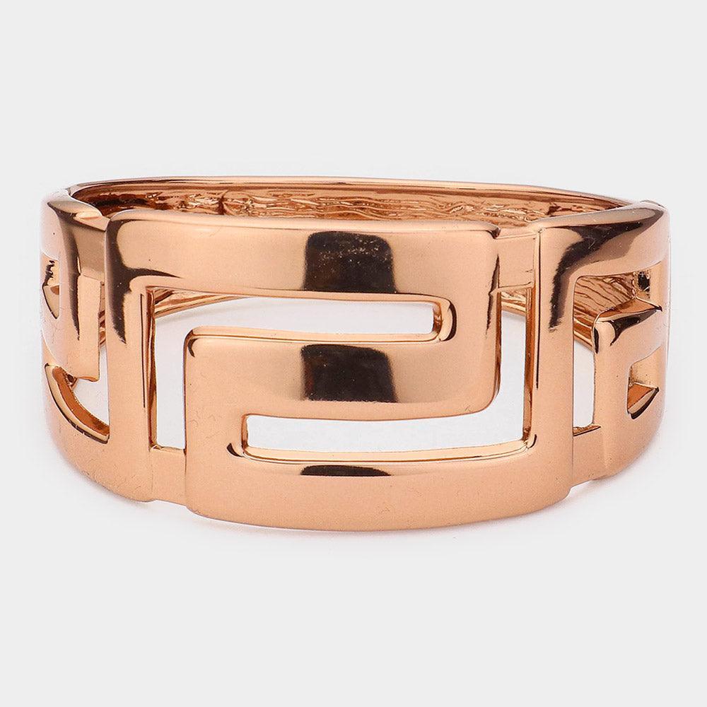 Abstract Cut Out Metal Hinged Bracelets - Jewelry Store by Erik Rayo
