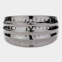 Load image into Gallery viewer, Hematite Hinged Metal Bangle Bracelet
