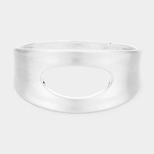 Load image into Gallery viewer, Silver Hinged Metal Bangle Bracelet
