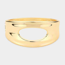 Load image into Gallery viewer, Gold Hinged Metal Bangle Bracelet
