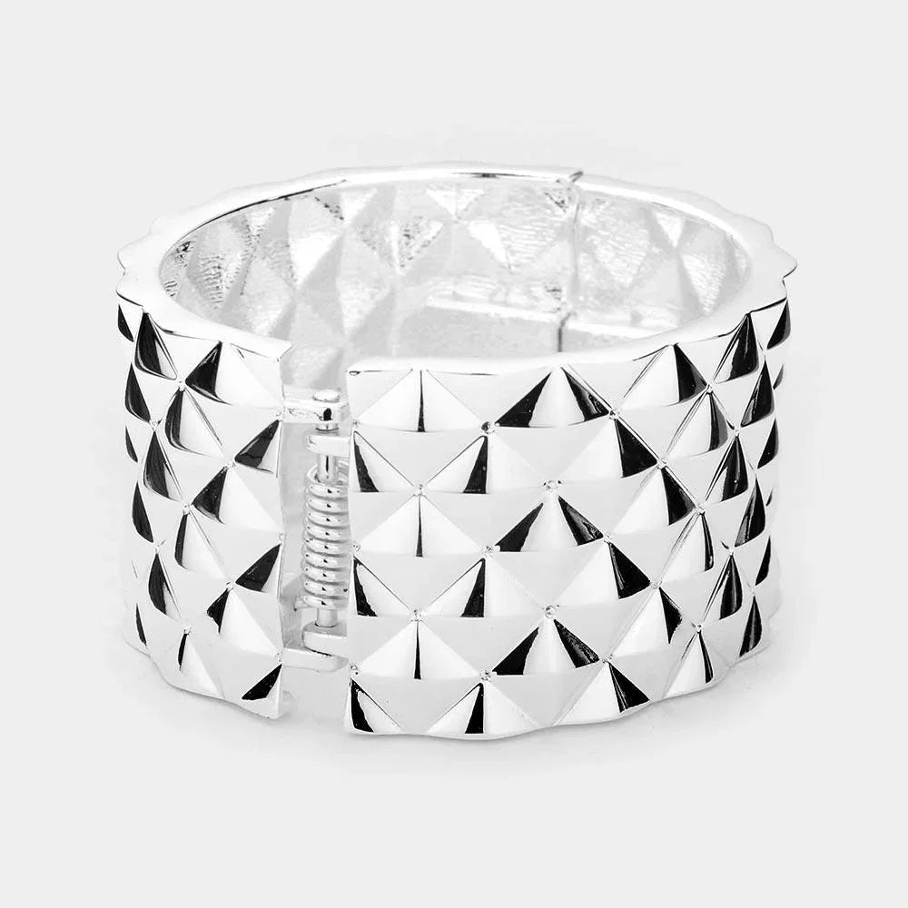 Silver Metal Bangle Bracelet - Jewelry Store by Erik Rayo