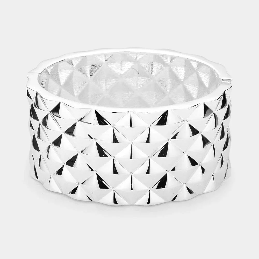 Silver Metal Bangle Bracelet - Jewelry Store by Erik Rayo