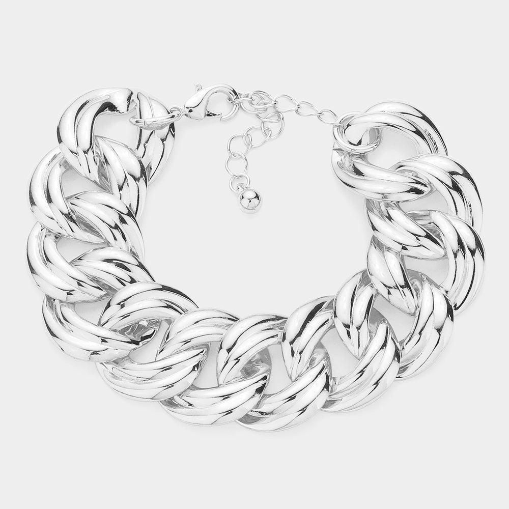 Chunky Textured Metal Chain Bracelet - Jewelry Store by Erik Rayo
