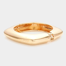 Load image into Gallery viewer, Gold Chunky Metal Hinged Bangle Bracelet
