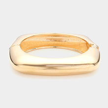 Load image into Gallery viewer, Gold Chunky Metal Hinged Bangle Bracelet
