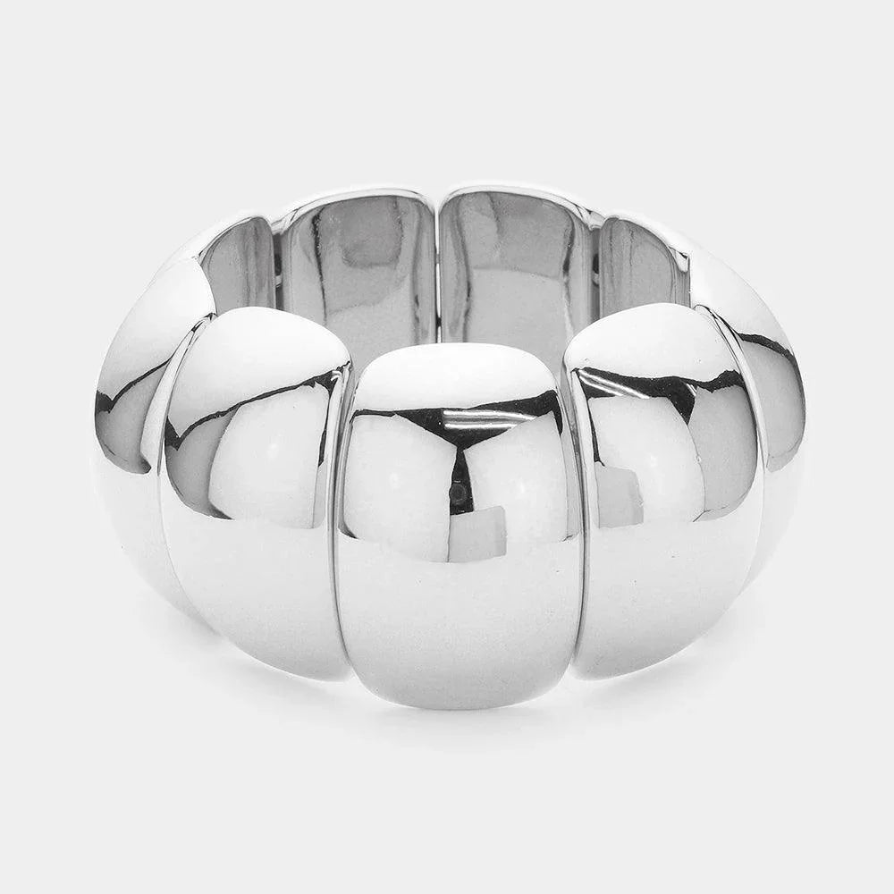 Chunky Metal Dome Stretch Bracelet - Jewelry Store by Erik Rayo
