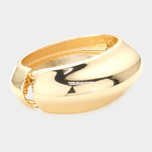 Load image into Gallery viewer, Gold Metal Bangle Hinged Bracelet
