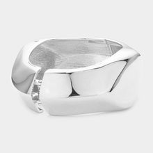 Load image into Gallery viewer, Textured Metal Bangle Hinged Bracelet
